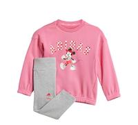 adidas Girl's Conjunto sudadera y mallas Disney Minnie Mouse, Pink Fusion/Multicolor/Pure Ruby, 104