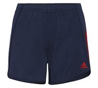 adidas Girls' Little Elastic Waistband 3 Stripe Mesh Short, Collegiate Navy, 6X