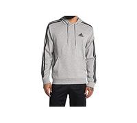 Adidas GK9080 M 3S FT HD Sweatshirt Men's Medium Grey Heather/Black S