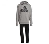 Adidas GK9653 M BL FT HD TS Tracksuit Mens Top:Medium Grey Heather/Black Bottom:Black/White 7