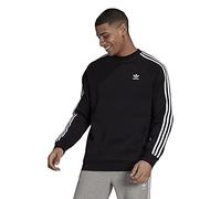 Adidas GN3487 3-Stripes Crew Sweatshirt Mens Black XS
