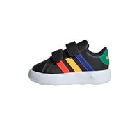 adidas Grand Court 2.0 Shoes Kids, Zapatillas Unisex niños, Core Black Lucid Blue Court Green, 21 EU