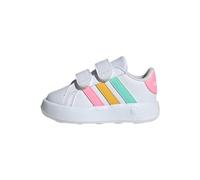 adidas Grand Court 2.0 Shoes Kids, Zapatillas Unisex niños, FTWR White Pulse Mint Beam Pink, 25 EU