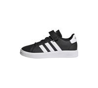 adidas Grand Court Court Elastic Lace And Top Strap Shoes, Zapatillas de tenis Unisex niños, Core Black Cloud White Core Black, 35 1/2 EU