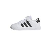 adidas Grand Court Court Elastic Lace And Top Strap Shoes, Zapatillas de tenis Unisex niños, Ftwwht Cblack Cblack, 28 EU