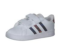 Adidas Grand Court I, Zapatillas Unisex niños, White/Core Black/Acid Red, 20 EU