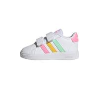 adidas Grand Court Lifestyle Hook And Loop Shoes, Sneaker Niños, Ftwr White Pulse Mint Beam Pink, 26 EU