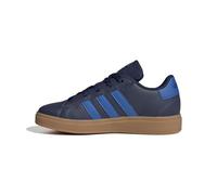adidas Grand Court Lifestyle - Tenis Unisex con Cordones para niños, Dark Blue Bright Royal Gum10, 4 UK Child