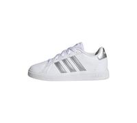 adidas Grand Court Lifestyle Tennis Lace-Up Shoes, Zapatillas de Tenis Unisex niños, White Matte Silver Matte Silver, 29 EU