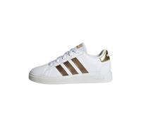 adidas Grand Court Sustainable Lace Shoes, Zapatillas, Cloud White/Cloud White/Matte Gold, 36 2/3 EU