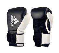 adidas Guantes de boxeo, híbridos 150, boxeo, kickboxing, MMA, entrenamiento y uso en el hogar, para hombres y mujeres, peso y color (12 onzas, negro/blanco)