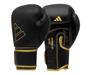 adidas Guantes de Boxeo híbridos 80, para Boxeo, Kickboxing, MMA, Bolsa, Entrenamiento y Fitness, Guantes de Boxeo para Hombres y Mujeres, Peso (16 oz, Negro/Dorado)