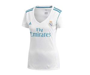 adidas H JSY W Camiseta 1ª Equipación Real Madrid 2017-2018, Mujer, Blanco/Azuint, 2XS