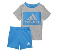 Adidas H65822 I BL T Set Baby Set Unisex Baby Top:Medium Grey Heather/Bright Blue Bottom:Bright Blue/White 6-9M