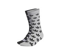 Adidas Mon Full GL CRW Socks, Women's, Black/Grey Two, L