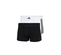 adidas Herren Unterwäsche Boxershorts 2er Pack-Low Rise Trunk (2pk) -Active Flex Cotton 3 Stripes Ropa Interior, Black/White_4am008, M Hombres