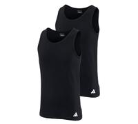 adidas Herren Unterwäsche Tank Top (2pk) -Active Flex Cotton Camiseta, Black_4am018, M Hombres