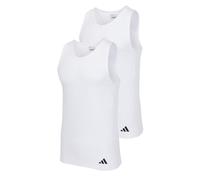 adidas Herren Unterwäsche Tank Top (2pk) -Active Flex Cotton Ergonomic Camiseta, White_4am006, L Hombres