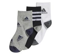 adidas HN5736 LK Socks 3PP Calcetines, Niños Unisex, Negro/Blanco/Gris Medio Heather, KM