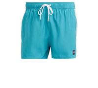 adidas Hombre 3-Stripes CLX Very-Short-Length Swim Shorts, Arctic Fusion/White, S