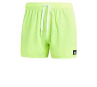 adidas Hombre 3-Stripes CLX Very-Short-Length Swim Shorts, Lucid Lemon/White, L