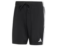 adidas Hombre 3 Stripes Swim 8 Inch Swimwear, Black/White, L