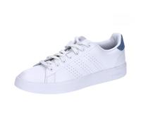 adidas Hombre Advantage Premium Leather Shoes, Cloud white/Cloud white/crew blue, 46 EU