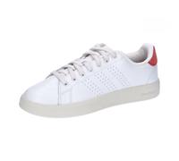 adidas Hombre Advantage Premium Leather Shoes, core white/core white/bright red, 40 EU