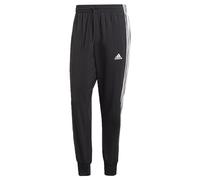adidas Hombre AEROREADY Essentials Tapered Cuff Woven 3-Stripes Pants, Black / White, S