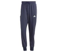 adidas Hombre AEROREADY Essentials Tapered Cuff Woven 3-Stripes Pants, Legend Ink/White, S