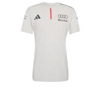 adidas Hombre Audi Revolut Formula One Team 2026 Engineers & Marketing Polo Sleeve Shirt, Chalk Pearl/Iron Met., S
