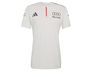 adidas Hombre Audi Revolut Formula One Team 2026 Engineers & Marketing Polo Sleeve Shirt, Chalk Pearl/Iron Met., M