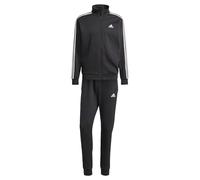 adidas Hombre Basic 3-Stripes Fleece Track Suit, Black, S