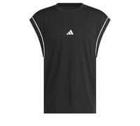 adidas Hombre Basketball All World Sleeveless Tank Shirt, Black/Black, L