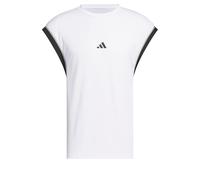 adidas Hombre Basketball All World Sleeveless Tank Shirt, White/Black, XL Tall