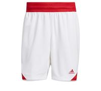 adidas Hombre Basketball Icon Squad Short Aeroready, White/Team Power Red, XL