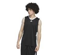 adidas Hombre Basketball Legends Tank, Black/White, XS
