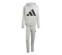 adidas Hombre Big Logo French Terry Hooded Track Suit, medium grey heather/black, XL
