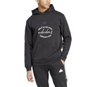 adidas Hombre Brand Love Fleece Hoodie, Black, L