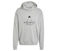 adidas Hombre Brand Love French Terry Hoodie, Medium Grey Heather, L