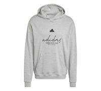 adidas Hombre Brand Love French Terry Hoodie, Medium Grey Heather, XL