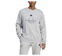 adidas Hombre Brand Love French Terry Sweatshirt, Medium Grey Heather, S