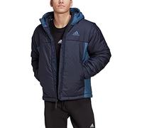 adidas Hombre BSC 3-Stripes Puffy Hooded Jacket, Legend Ink/Wonder Steel, S