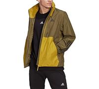 adidas Hombre BSC 3-Stripes RAIN.RDY Jacket, Green Oxide, XS