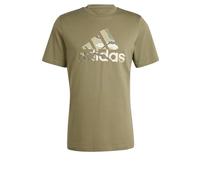 adidas Hombre Camo Badge of Sport Graphic tee, Olive Strata, M