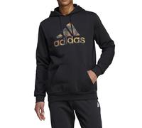 adidas Hombre Camo Graphic Hoodie, Black, L