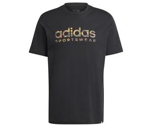 adidas Hombre Camo Linear Graphic tee, Black, S