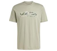 adidas Hombre Camo Linear Graphic tee, Silver Pebble, L