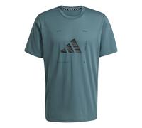 adidas Hombre Climacool Training Camo Logo Graphic T-Shirt, preloved Violet, M