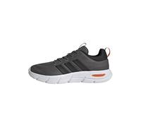 adidas Hombre Cloudfoam Flex Elastic Laces Shoes, Charcoal/Core Black/Pure Orange, 45 1/3 EU